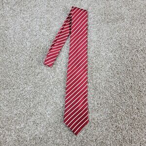 Donald J Trump Signature Collection Red White Striped Mens 58" Necktie 100% Silk